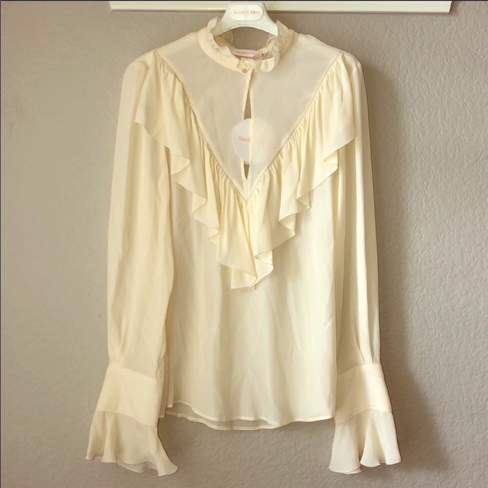 See By Chloe NWT Neo-Victorian Ruffled Blouse